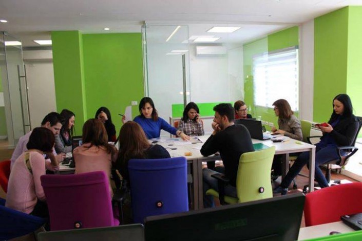 Community event around a large table
